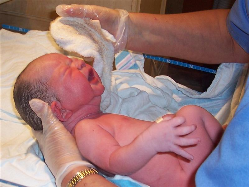 I just spent 9 months in a bag of water. Let me dry out!!