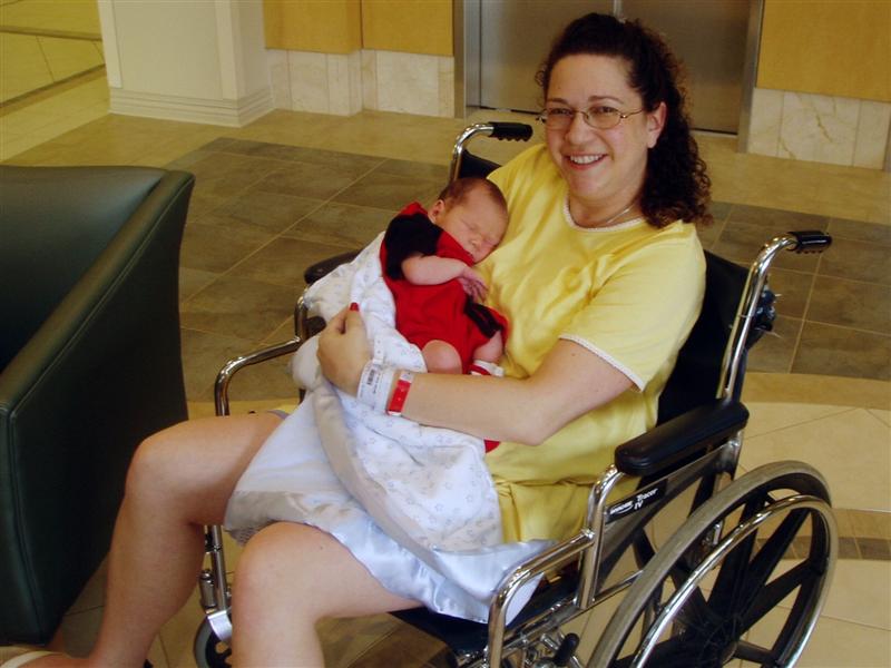 Waiting to exit the hospital